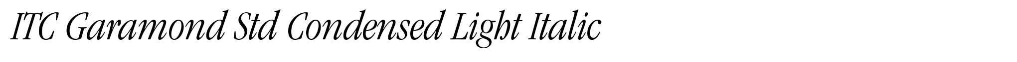 ITC Garamond Std Condensed Light Italic image